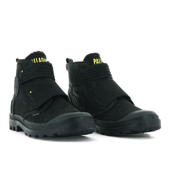 Palladium Destiny Pampa Sub Zero Women's 6 / Men's 4.5 Black Leather Boot Bungie - Picture 1 of 9